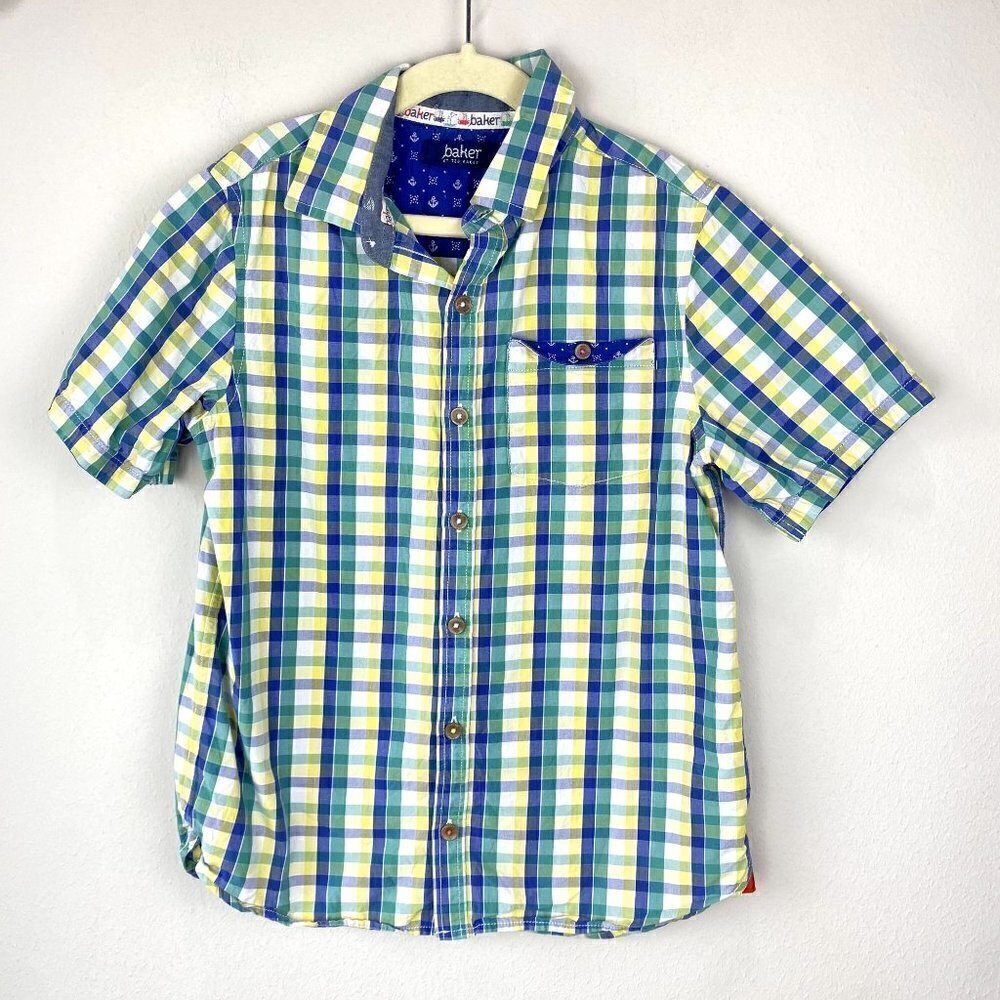 Baker by Ted Baker Plaid Short Sleeve Button Up 8